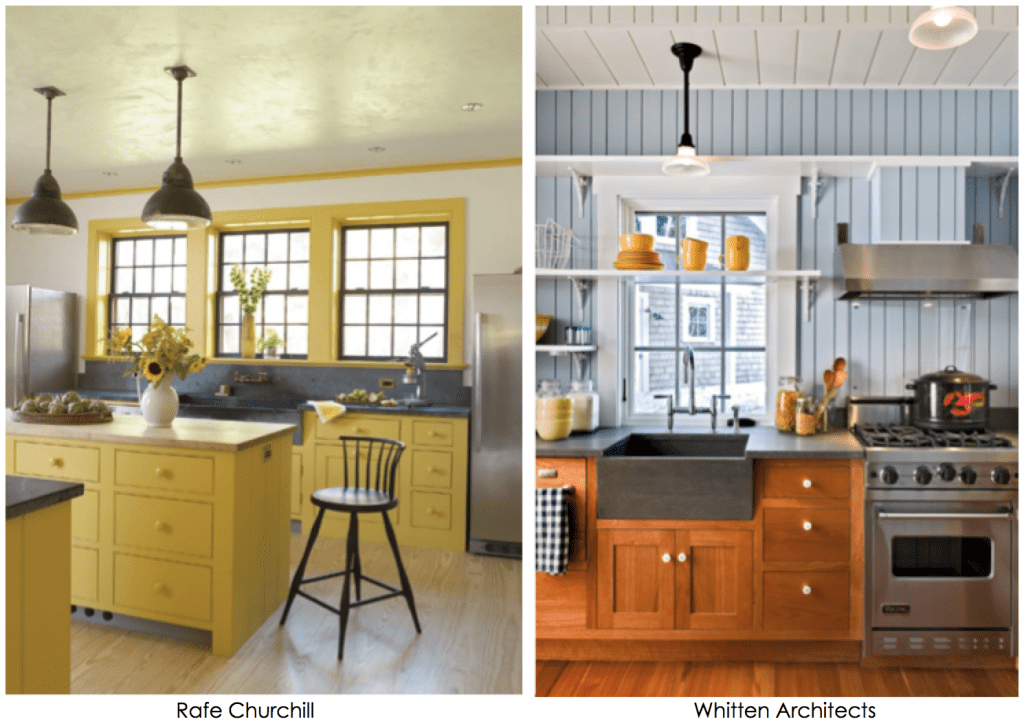 yellow kitchen blue kitchen