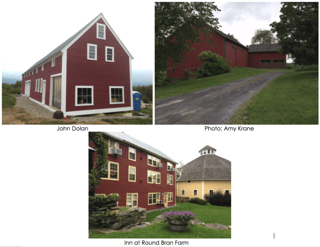 Trim choices for red barns