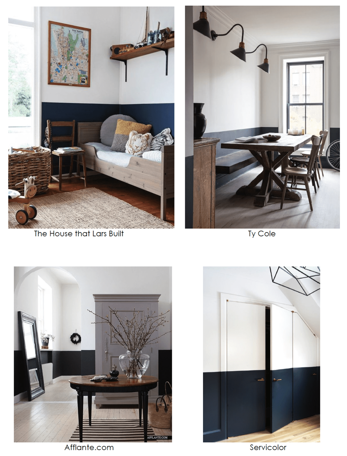 Two Toned Painted Walls - Amykranecolor.com