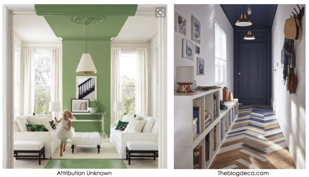 painting ceilings with color