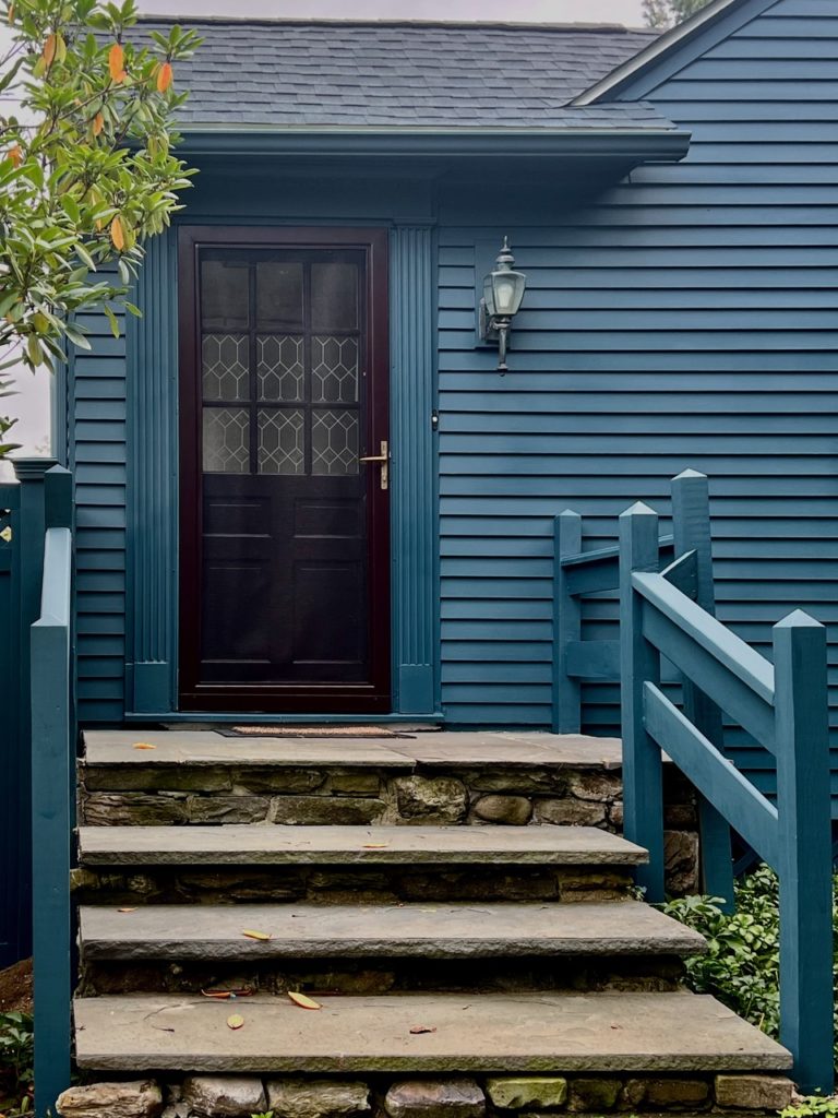 maroon front door