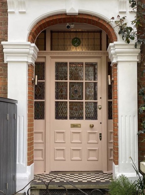 light pink front door