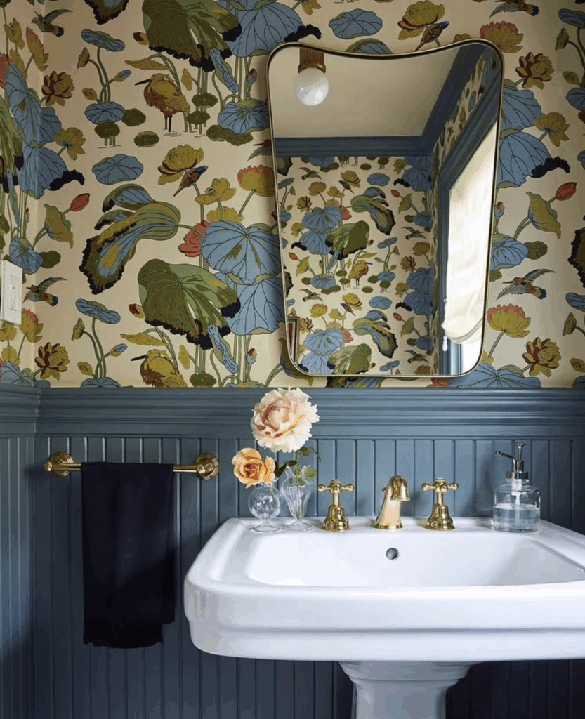 2026 trend: wallpapered bathrooms