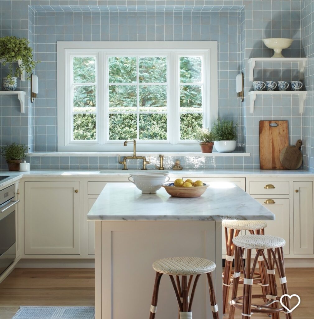 Icy blue kitchen