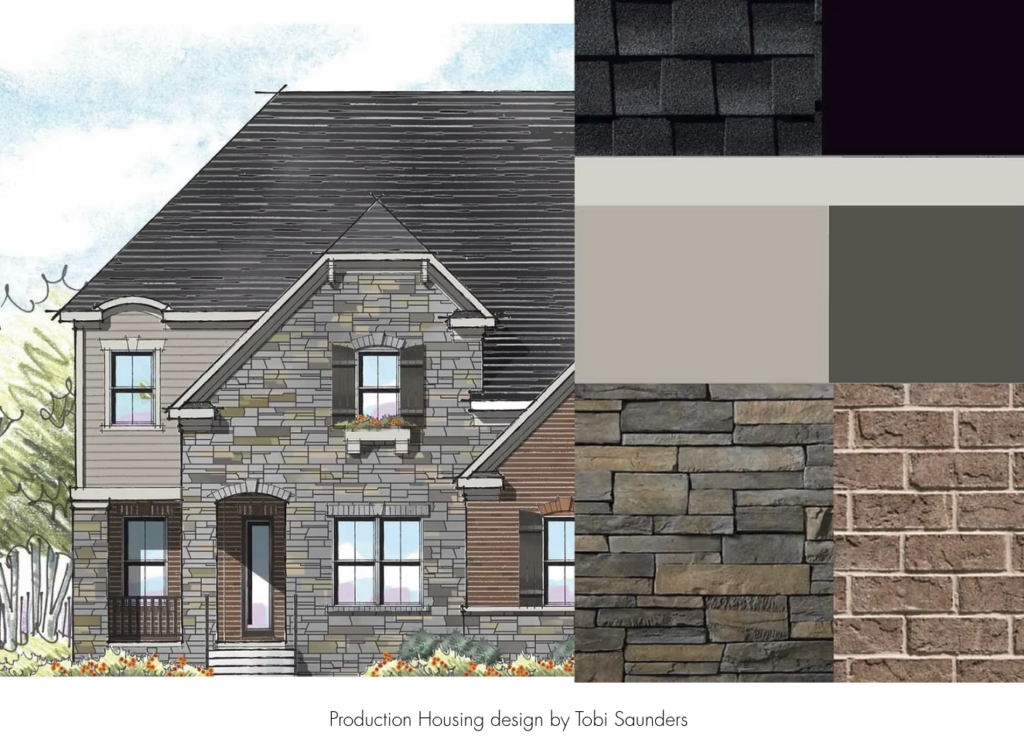 Rendering of a home elevation